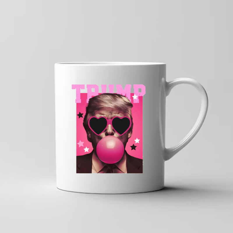 Trump Bubble Gum Mug , Pink Sunglasses, President Donald Trump33