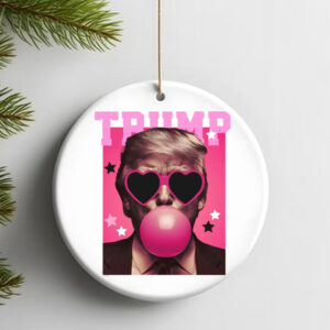 Trump Bubble Gum Ornament , Pink Sunglasses, President Donald Trump2