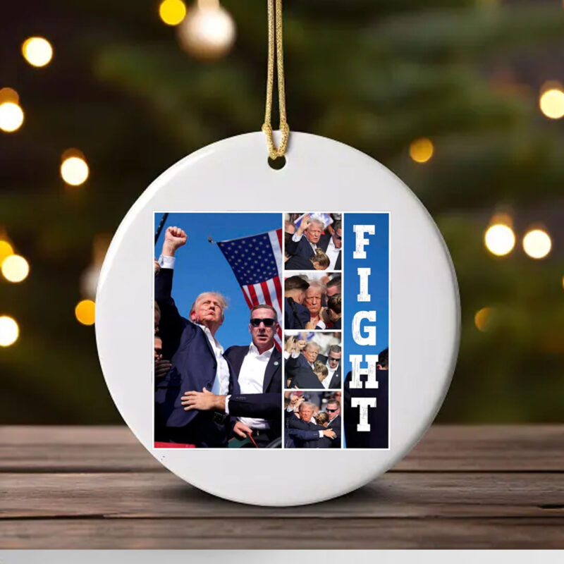 Trump Fight , Trump Ornament , Trump Rally1