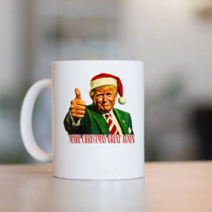 Trump I'll Be Home for Christmas - Humorous Trump Christmas Mug Design Clipart Illustration1