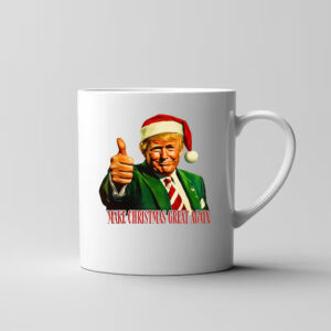 Trump I'll Be Home for Christmas - Humorous Trump Christmas Mug Design Clipart Illustration33