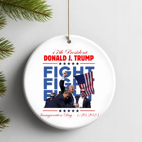 Trump Inauguration Day 2025 Ornament , 47th President Donald Trump , Election 2024 2