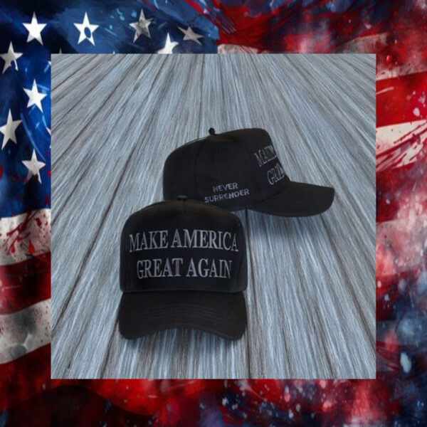 Trump Never Surrender Black MAGA Hat usa