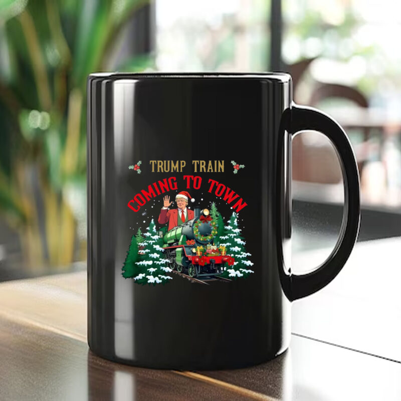 Trump Train Coming To Town , I'll Be Home For Christmas Mug , Make Christmas Great Again 1