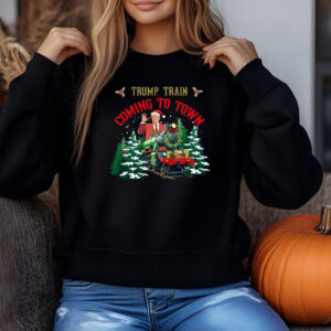 Trump Train Coming To Town , I'll Be Home For Christmas Sweatshirt , T-shirt , Hoodie , Long Sleeve T-shirt , Make Christmas Great Again 3