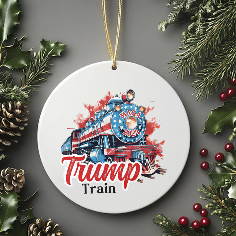 Trump Train MAGA 2024 Ornament , Trump 2024 Make America Great Again