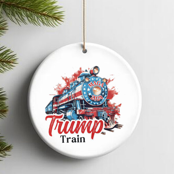 Trump Train MAGA 2024 Ornament , Trump 2024 Make America Great Again2