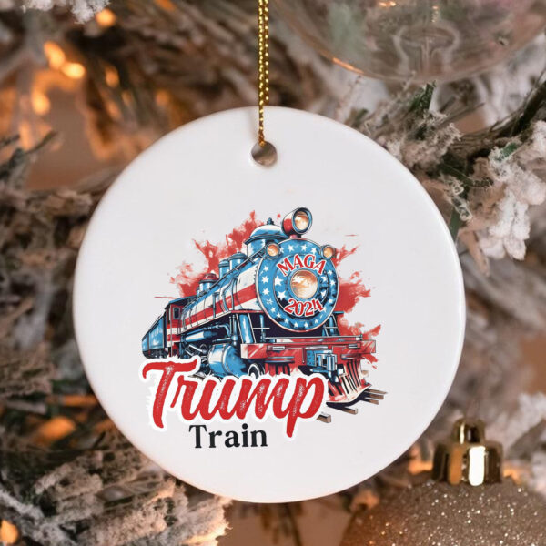 Trump Train MAGA 2024 Ornament , Trump 2024 Make America Great Again3