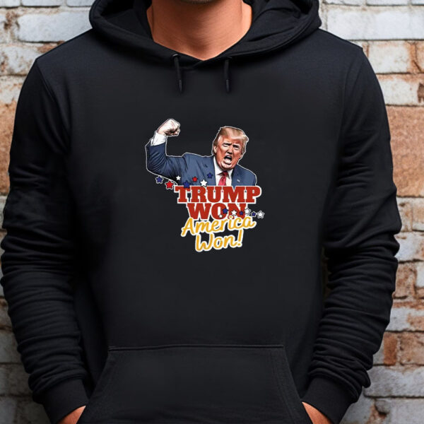 Trump Won Again Sweatshirt , T-shirt , Hoodie , Long Sleeve T-Shirt , Trump Election ,Trump 2024 Republican