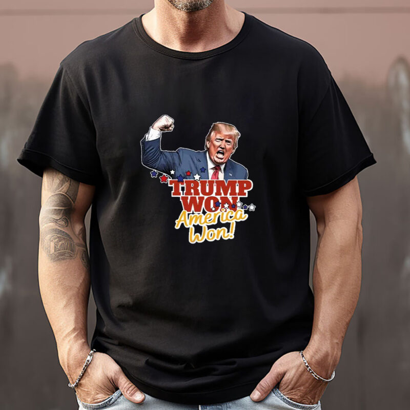 Trump Won Again Sweatshirt , T-shirt , Hoodie , Long Sleeve T-Shirt , Trump Election ,Trump 2024 Republican1