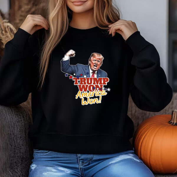 Trump Won Again Sweatshirt , T-shirt , Hoodie , Long Sleeve T-Shirt , Trump Election ,Trump 2024 Republican4