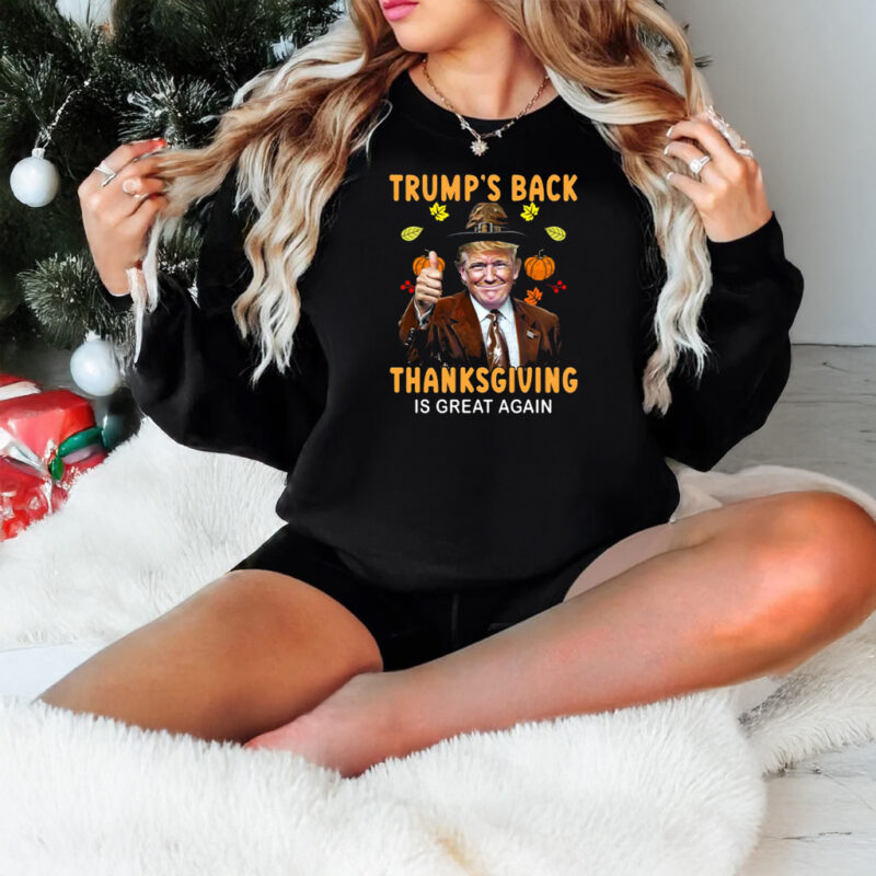 Trump's Back Thanksgiving Is Great Again 2024 Shirts, hoodie1