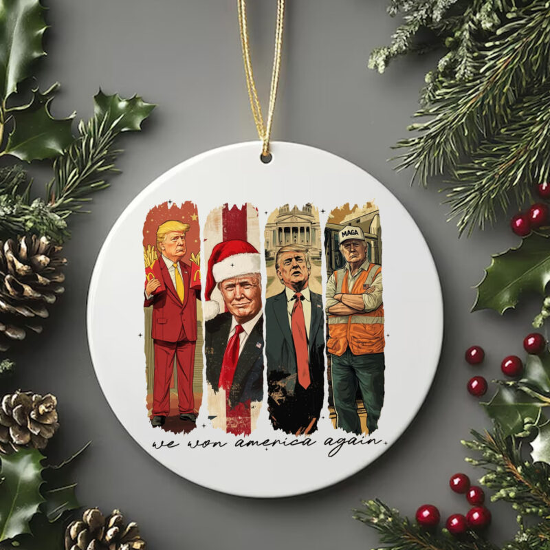 We Won America Again 2024 , Mac Daddy , MAGA Supporter Trump 2024 Ornament