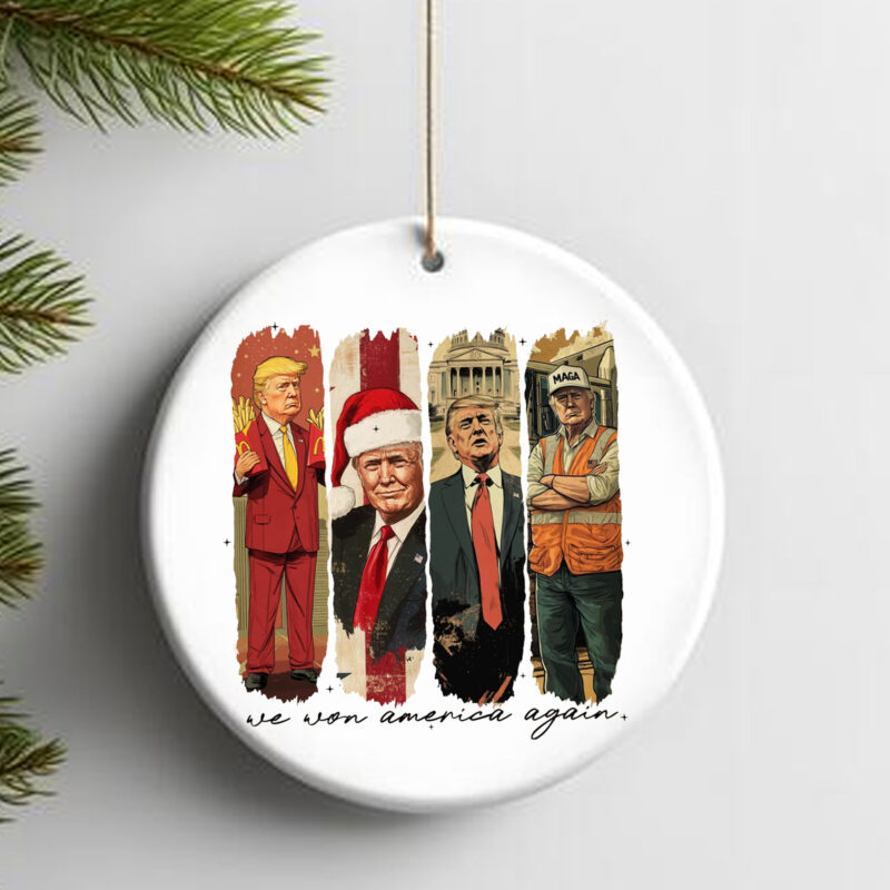 We Won America Again 2024 , Mac Daddy , MAGA Supporter Trump 2024 Ornament2