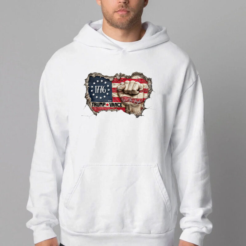 We the people patriotic flag and fist, Trump Vance 2024 Sweatshirt , T-shirt , Hoodie , Long Sleeve T-shirt2