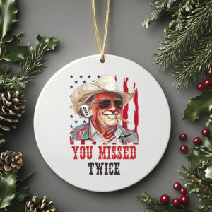 You Missed Trump 2024 Ornament , Trump Wanted For President, Trending Patriotic