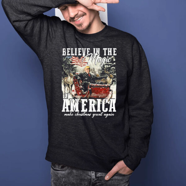 Christmas Trump Shirt, Believe Magic America Trump T-Shirts1