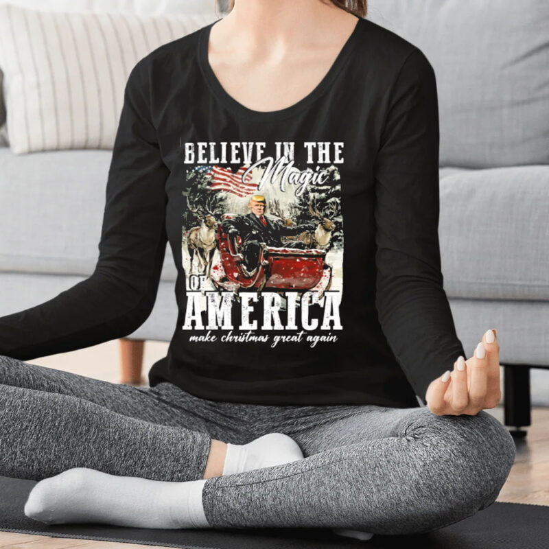 Christmas Trump Shirt, Believe Magic America Trump T-Shirts2