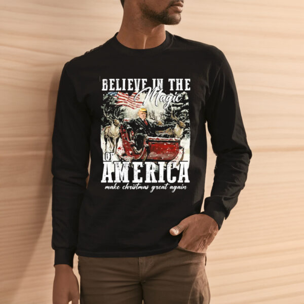 Christmas Trump Shirt, Believe Magic America Trump T-Shirts3