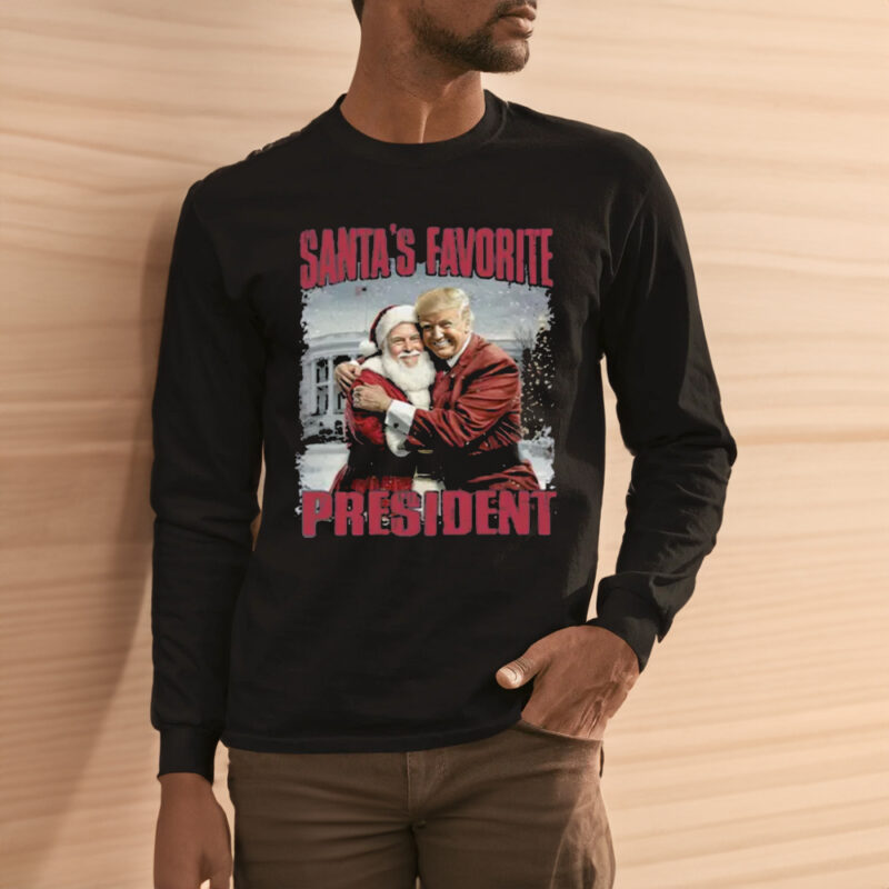 Trump Christmas Shirt, Santa's Favorite President T-Shirt3