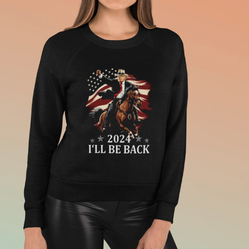 Trump Riding a Horse with The American Flag Shirt, Trump president Shirt