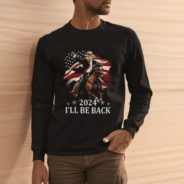 Trump Riding a Horse with The American Flag Shirt, Trump president Shirt3