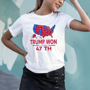 Trump Won 47th President Shirt, Ballot Map 2024 T-shirt, Trump president T-Shirts2